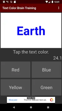 Text Color Brain training Screen Shot 5