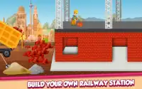 ट्रेन स्टेशन का निर्माण रेलवे ट्रैक गेम का निर्माण Screen Shot 7