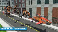futurista robô Golfinho Cidade Batalha - Robô jogo Screen Shot 1