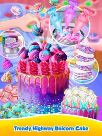 Unicorn Food - Sweet Rainbow Cake Desserts Bakery Screen Shot 2