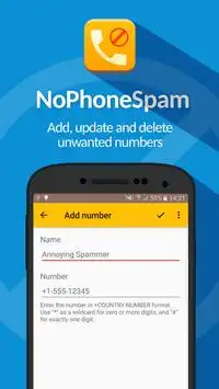 NoPhoneSpam – Just Block Calls Screen Shot 1