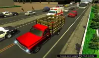 Offroad frutta Transporter Truck: simulatore di gu Screen Shot 18