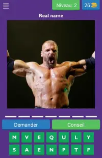 Adivinhe o nome real das estrelas do Wrestling Screen Shot 1