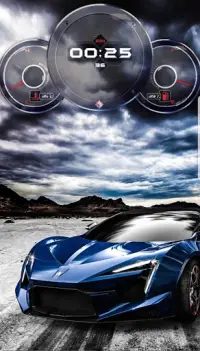 Speedometer Cars Clock Live Wallpaper Screen Shot 1
