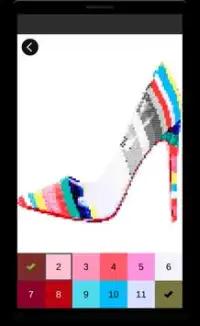 Coloring Book 2019 Girl Shoes Pixel Art Screen Shot 2