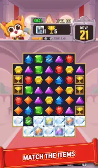 Jewels Thunder Cat Match 3: Lost Temple Screen Shot 4