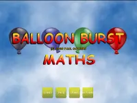Balloon Burst Maths Screen Shot 0