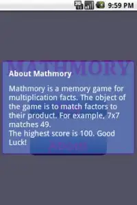 Mathmory Screen Shot 1