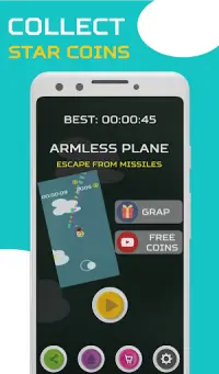 Armless Plane : Escape From Missiles Screen Shot 4