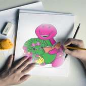 How To Draw Barney Dinosaur
