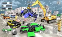 Snow Excavator Gigantic Crane 3D: Snow Plow Game Screen Shot 2