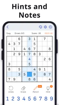 Klassisch Sudoku Rätsel Spiele Screen Shot 3