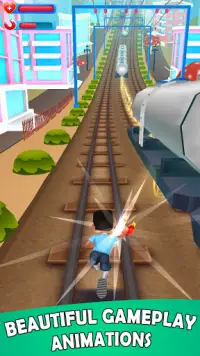 Subway escape: kids surfers casual running game Screen Shot 3