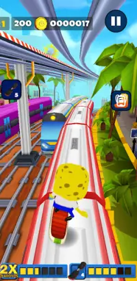 Sponge Subway Granny Bob Game Screen Shot 2