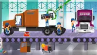 トラックメーカーの工場：車、ガレージでバスを建てる Screen Shot 1