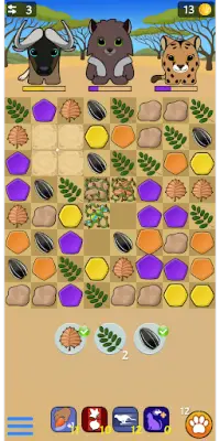 MiniAnimals - Play Fun Match 3 Puzzle Adventures Screen Shot 1
