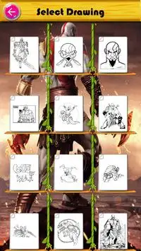 coloring the god of Warrior hero kratos Screen Shot 1