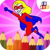 superheroines coloring pages