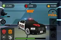 Police chasing motor bike vs robotic AI Cars Screen Shot 3