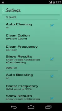 Clean Droid: 1 tocco pulisce f Screen Shot 7
