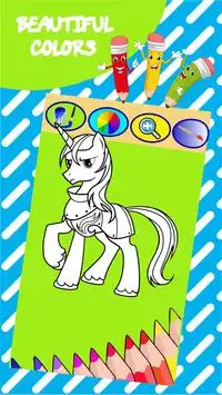 Coloring Page for Pony Screen Shot 1