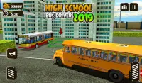 سائق حافلة المدرسة الثانوية 2019: لعبة أطفال مجاني Screen Shot 1