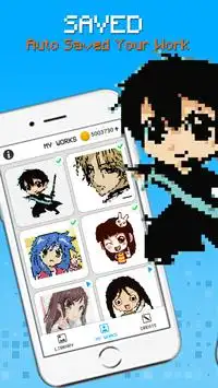 Manga Pixel Art - Anime Coloring By Number Screen Shot 2