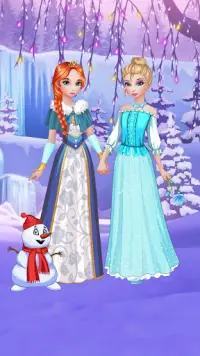 雪の女王 ドレスアップ - 女の子のゲーム Screen Shot 2