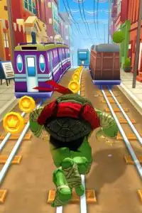 Turtle Run: Subway Ninja Screen Shot 1