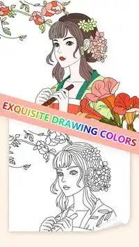 🏵️Flower Coloring Book- Free for Stress Relief🌿 Screen Shot 1