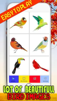 Nice Birds Pixel Art: Coloring By number Screen Shot 0