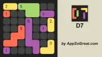 D7: pack the colored Dominoes per 7. Casual game. Screen Shot 2