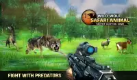 selvagem Lobo floresta animal Caçando Screen Shot 2