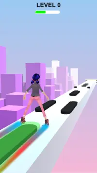 Lady Sky Run Surfer - 3D Running Game Screen Shot 3