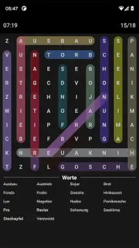 Wortsuche Spiel Deutsch Screen Shot 1