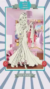 Princess Shopping Coloring Screen Shot 1