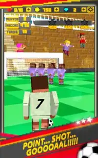 Atire Goal - Pixel Futebol Screen Shot 2
