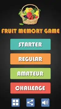 Juego de memoria de fruta Screen Shot 0