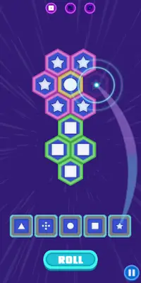 Hexa Dice - Match dice rolling puzzle hexagon game Screen Shot 1
