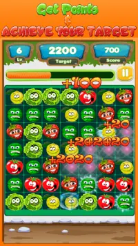 Fruits vs légumes: Match 3 Puzzle Game Screen Shot 3