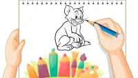 Tom and Mouse Coloring Cartoon Screen Shot 1