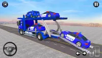 ألعاب شاحنة نقل سيارات الشرطة Screen Shot 1