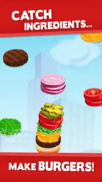 Sky Burger 🍔 Endless Hamburger Stacking Food Game Screen Shot 6