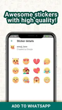 Emoji Love Stickers for Chatti Screen Shot 1