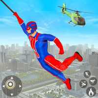 Flying Police Robot Rope hero Spider Rescue Games