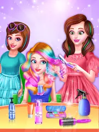 Unique hairstyle hair do design game for girls Screen Shot 2