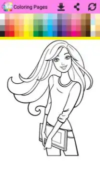 Coloring Book Barbi Screen Shot 0