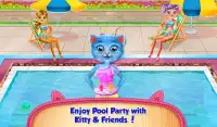 Baby Kitty Swimming Pool Party Screen Shot 0