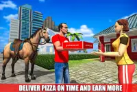 entrega de pizza de cavalo montada 2018 Screen Shot 6