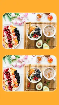 البحث عن 5 الاختلافات - صور الطعام اللذيذ 2 Screen Shot 0